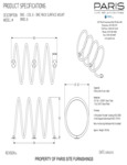 Parish Furnishings 4 Loop Powder Coated Surface Mount Bike Rack Specs