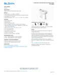 Sloan 2102449 Spec Sheet