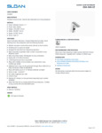 Sloan 3346087 Specsheet