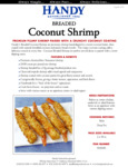 Handy 0.88 oz. Coconut Breaded Shrimp Specsheet Handy 0.88 oz. Coconut Breaded Shrimp Specsheet