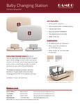 GAMCO Baby Changing Station Specsheet
