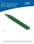 Vikan 2 7/16" Yellow Medium Polyester Tube Brush Head for Flexible Handle 53566 spec sheet