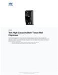 Tork Elevation 555628 High Capacity Black Double Roll Toilet Tissue Dispenser