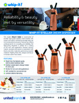 WHIPPER STELLAR, WHIP-IT!, STAINLESS STEEL, COPPER FINISH