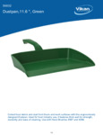 DUST PAN,11.5",PP,GREEN spec sheet DUST PAN,11.5",PP,GREEN spec sheet