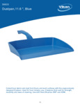 DUST PAN,11.5",PP,BLUE spec sheet DUST PAN,11.5",PP,BLUE spec sheet