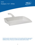 DUST PAN,11.5",PP,WHITE spec sheet