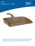 DUST PAN,11.5",PP,BROWN spec sheet