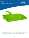 DUST PAN,11.5",PP,LIME spec sheet