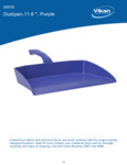 DUST PAN,11.5",PP,PURPLE spec sheet