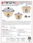 Rice Cooker Spec Sheet