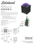 LAKELAND 16IN SQUARE PLANTER LAKELAND 16IN SQUARE PLANTER