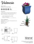 VALENCIA 16IN SQUARE PLANTER specsheet