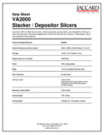 Jaccard VA2000 Specsheet