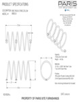 Parish Furnishings 5 Loop Powder Coated Surface Mount Bike Rack Specs