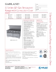 60" G-Series restaurant series spec sheet