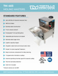 Molino Masters spec sheet Molino Masters spec sheet
