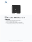 Tork Xpress Mini Hand Towel Dispenser Specsheet Tork Xpress Mini Hand Towel Dispenser Specsheet