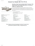 VESTIL STNLESS STEEL TLT STAND FORK POCK spec sheet