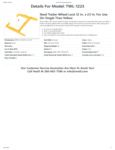 Vestil TWL-1223 Specsheet