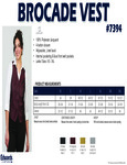 Women's Brocade Vest Specsheet