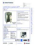 Manitowoc USP0100 Spec Sheet Manitowoc USP0100 Spec Sheet