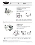 Drop In Water Stations Spec Sheet