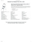 Vestil FSL-HS-2-225 Specsheet