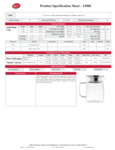 Tablecraft Glass Pitcher Specsheet