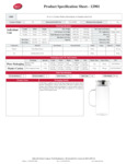 Tablecraft Glass Pitcher Specsheet