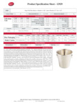 Tablecraft Wine Bucket Specsheet