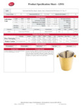 Tablecraft Wine Bucket Specsheet