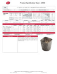 Tablecraft Fry Cup Specsheet