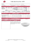 Tablecraft Serving Bowl Specsheet Tablecraft Serving Bowl Specsheet
