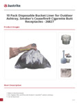 Justrite Bucket Liner Specsheet Justrite Bucket Liner Specsheet