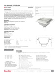 861 SERIES - SQUAREMAX SQUARE FLOOR SINK - SPEC SHEET 861 SERIES - SQUAREMAX SQUARE FLOOR SINK - SPEC SHEET