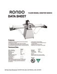 Rondo SSO615 Floor Model Sheeter Specsheet Rondo SSO615 Floor Model Sheeter Specsheet