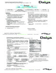 Daiya Cream Cheese Packet Specsheet Daiya Cream Cheese Packet Specsheet