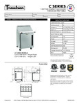 Traulsen C Series Forced-Air Prep Table Specsheet