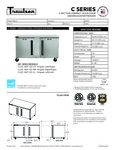 Traulsen C Series Undercounter Freezer Specsheet Traulsen C Series Undercounter Freezer Specsheet
