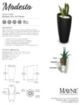 MODESTO 32IN TALL PLANTER - WHITE specsheet