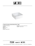 FOH Eco System Coated Aluminum Bowl Specsheet FOH Eco System Coated Aluminum Bowl Specsheet