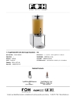 FOH 1.75 Gallon Hi-Line Beverage Dispenser Specsheet
