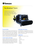 Tornado 98778 Windshear Storm 3-Speed Compact Air Mover - 120V spec sheet