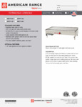 Specsheet for American Range ARTY