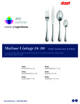 Abert Matisse Vintage Sell Sheet