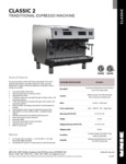 Unic Classic 2 Spec Sheet Unic Classic 2 Spec Sheet