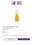 FOH ACF002CLT23 Carafe Specsheet