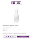 FOH ACF003CLT22 Carafe Specsheet