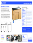SINK PORT ADVANTAGE 24X48X37 MPL spec sheet SINK PORT ADVANTAGE 24X48X37 MPL spec sheet
